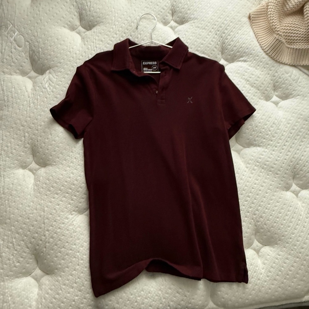 Express Deep Burgundy Polo